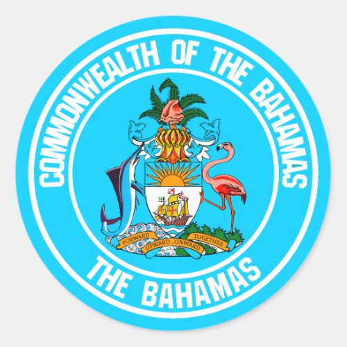 The Bahamas Round Emblem Classic Round Sticker