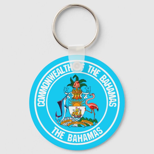 The Bahamas Round Emblem Keychain (Front)