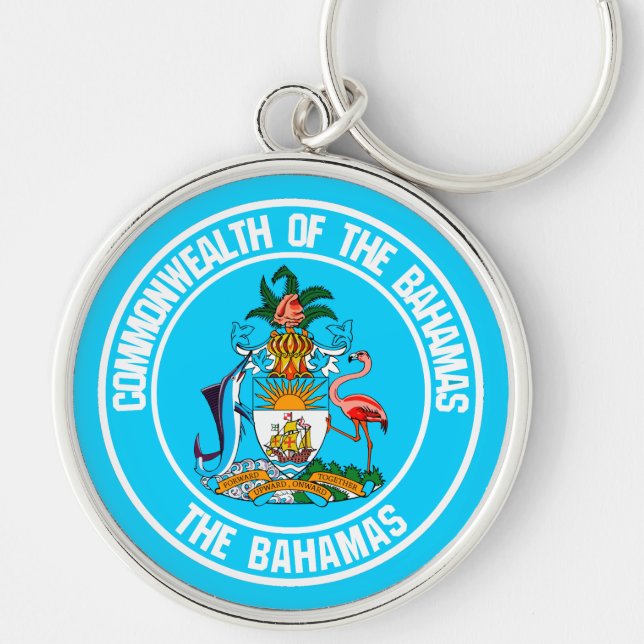 The Bahamas Round Emblem Keychain (Front)