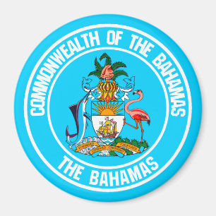 The Bahamas Round Emblem Magnet