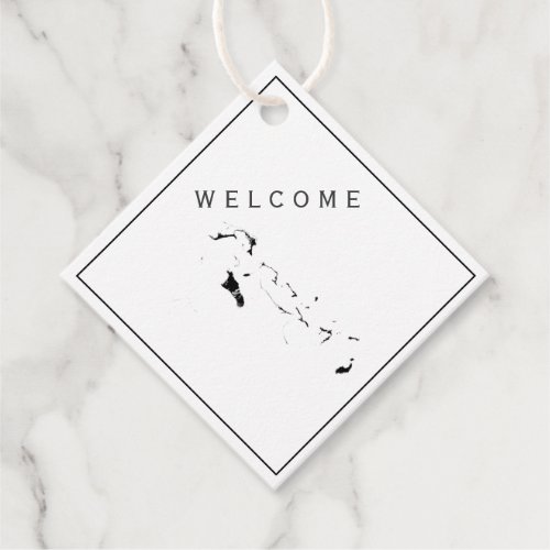 The Bahamas Welcome Bag Gift Tag for Wedding