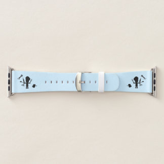 The Baker Juggles His Utensils / Tools Blue Apple Watch Band