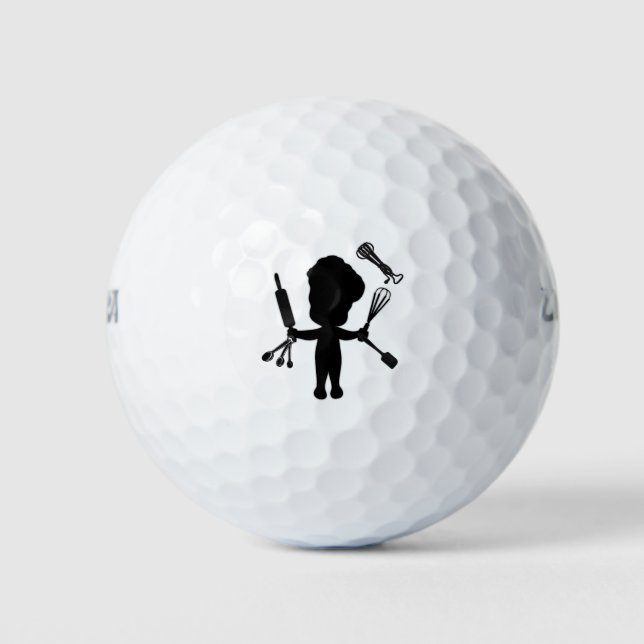 The Baker Juggles His Utensils / Tools Golf Balls (Front)