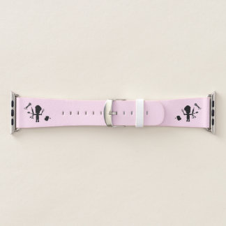 The Baker Juggles His Utensils / Tools Pink Apple Watch Band