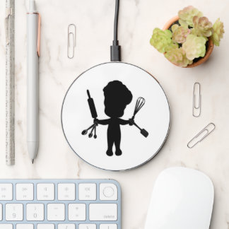 The Baker Juggles His Utensils / Tools Wireless Charger