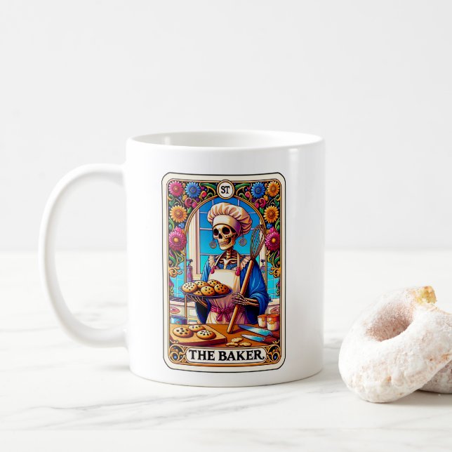 The Baker Tarot  Coffee Mug (With Donut)