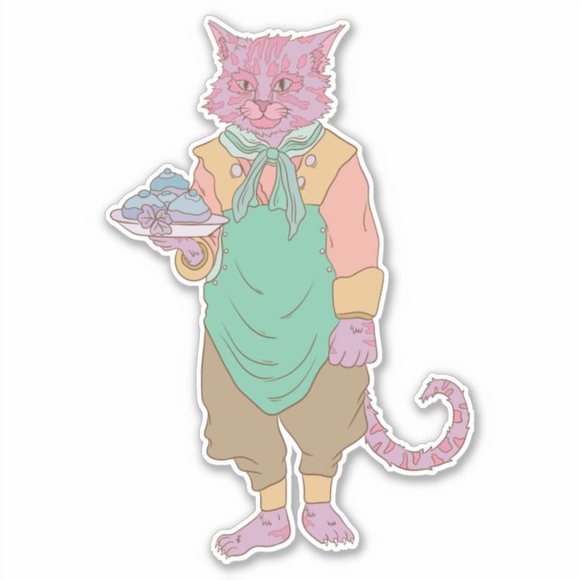 The Baking Cat Sticker (Front)