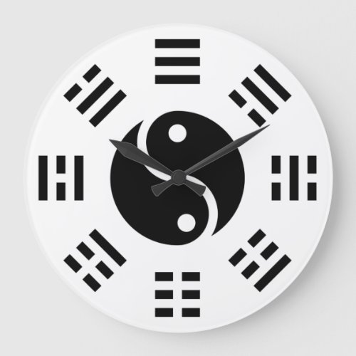 The Balance Ba Gua eight trigrams  yin yang TCM  Large Clock