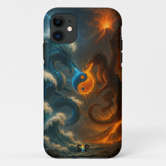 The Balance of Dragons - Fire and Water in Etern D iPhone 11 Case