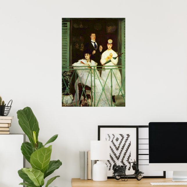 The Balcony (Le Balcon) by Edouard Manet Poster (Home Office)
