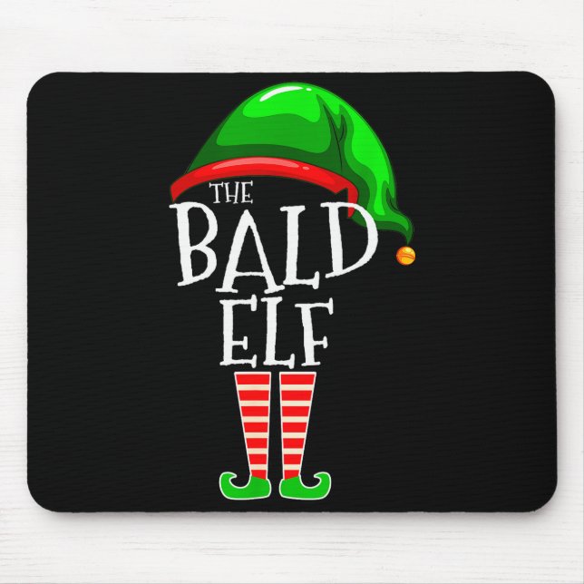 The Bald Elf Family Matching Group Christmas Gift  Mouse Pad (Front)
