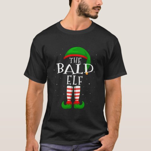 The Bald Elf Funny Matching Family Group Christmas T_Shirt