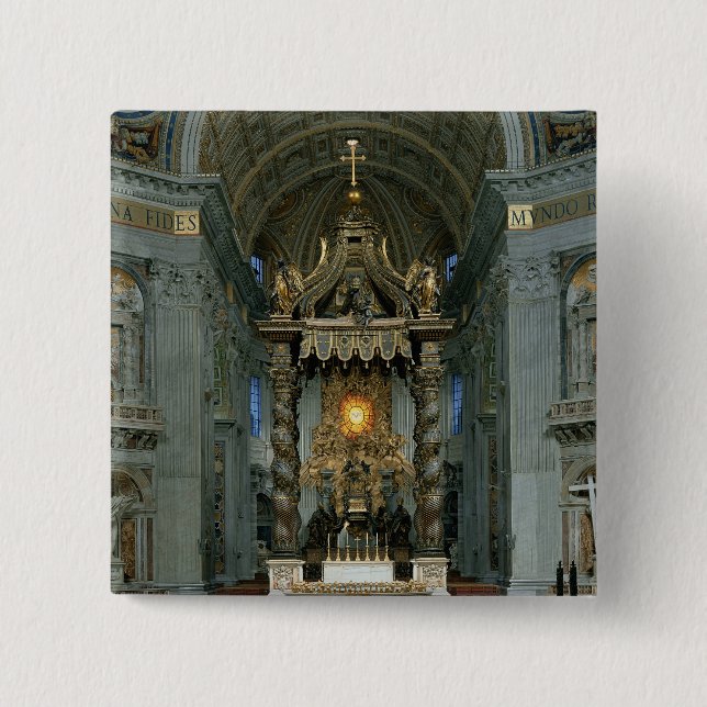 The Baldacchino, the high altar and the chair Pinback Button (Front)