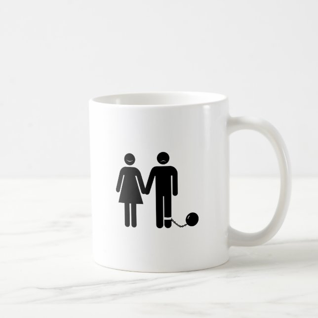 The "Ball and Chained" groom Coffee Mug (Right)