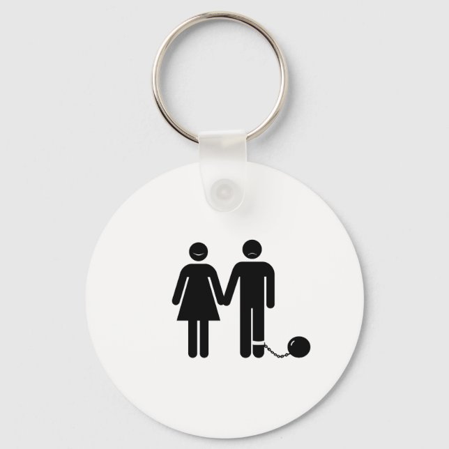 The "Ball and Chained" groom Keychain (Front)