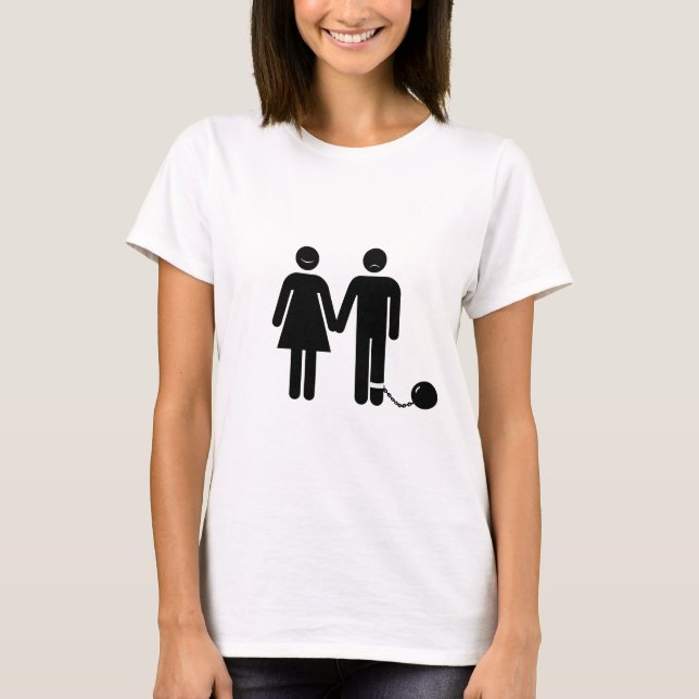 The "Ball and Chained" groom T-Shirt (Front)