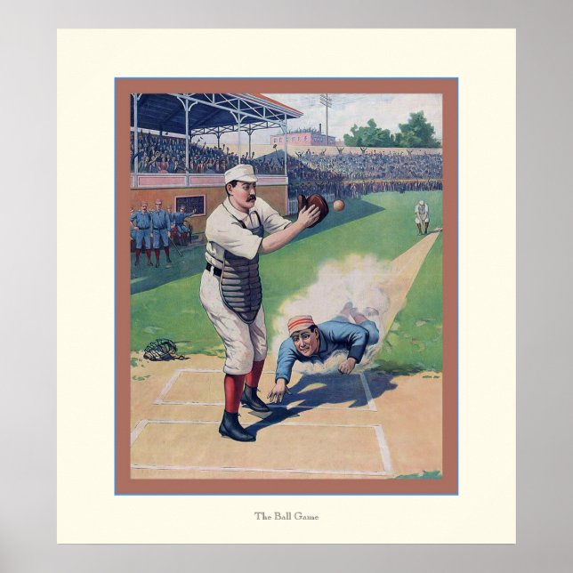 The Ball Game ~ Vintage Baseball Poster (Front)
