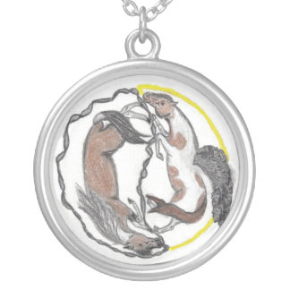 The Ballance Of Mother And Daughter Silver Plated Necklace