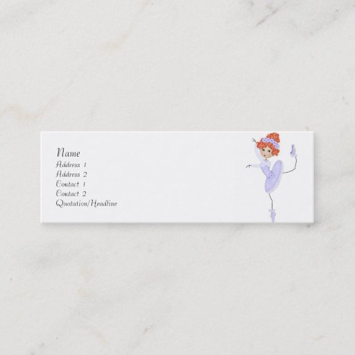 Customizable The Ballerina Profile Cards Business Cards