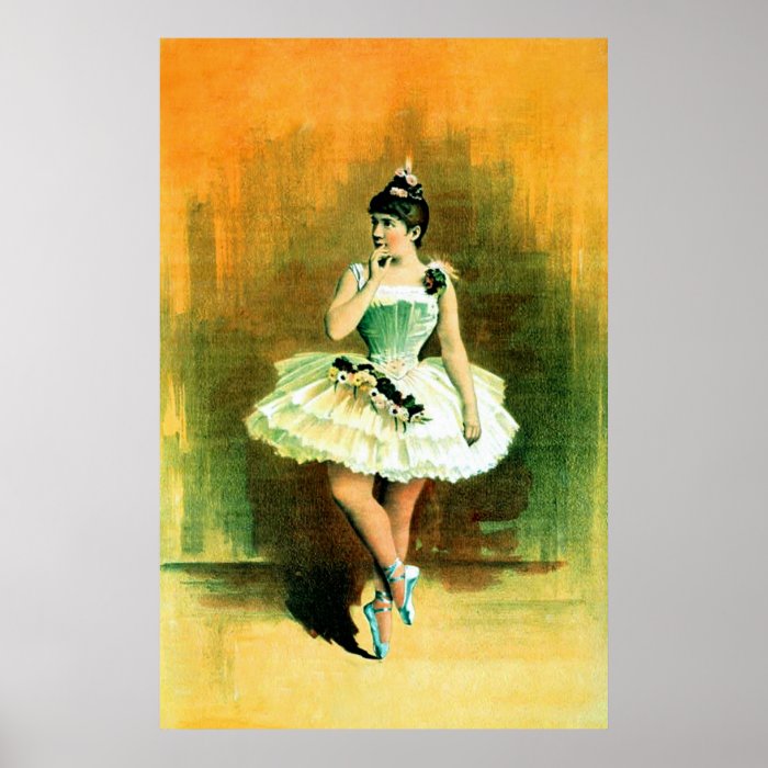 The Ballerina ~ Vintage Ballet Poster