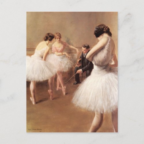 The Ballet Lesson Pierre Carrier_Belleuse Postcard