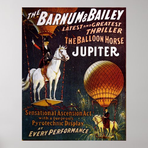 The Balloon Horse Jupiter Circus Poster