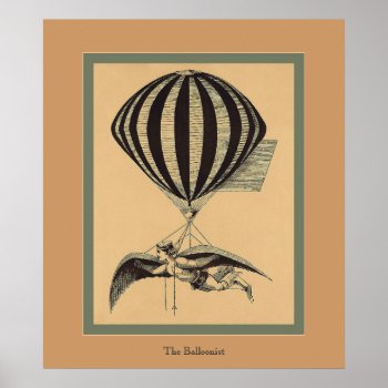 The Balloonist Poster by VintageFactory at Zazzle