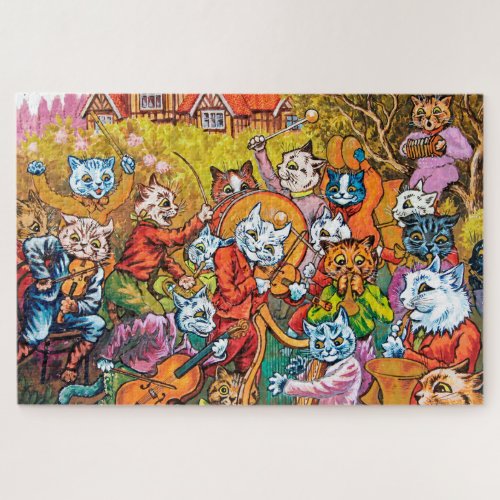 The Band Plays Louis Wain Jigsaw Puzzle