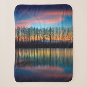 The Bank of the Po Piedmont Italy Sherpa Blanket