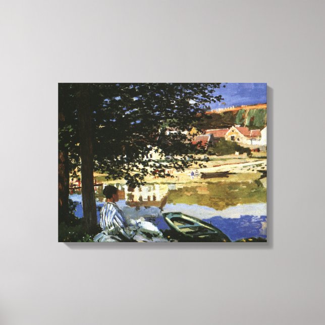 The Bank of the Seine, Bennecourt by Claude Monet Canvas Print (Front)