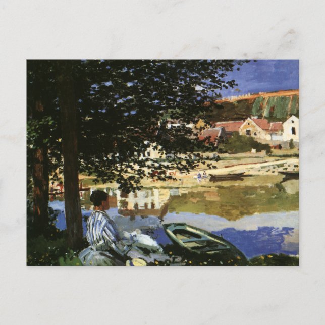 The Bank of the Seine, Bennecourt by Claude Monet Postcard (Front)