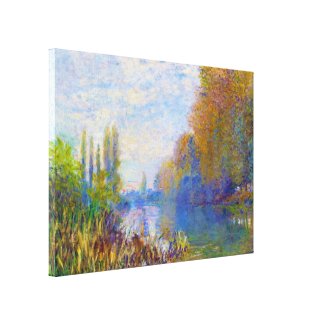 The Banks of The Seine in Autumn Claude Monet Canvas Print