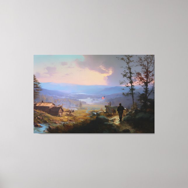 The Banner and the Valley  Canvas Print (Front)
