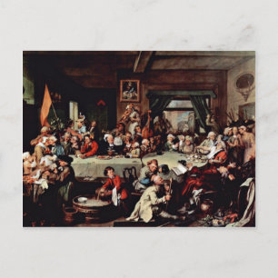 The Banquet" By Hogarth William (Best Quality) Postcard
