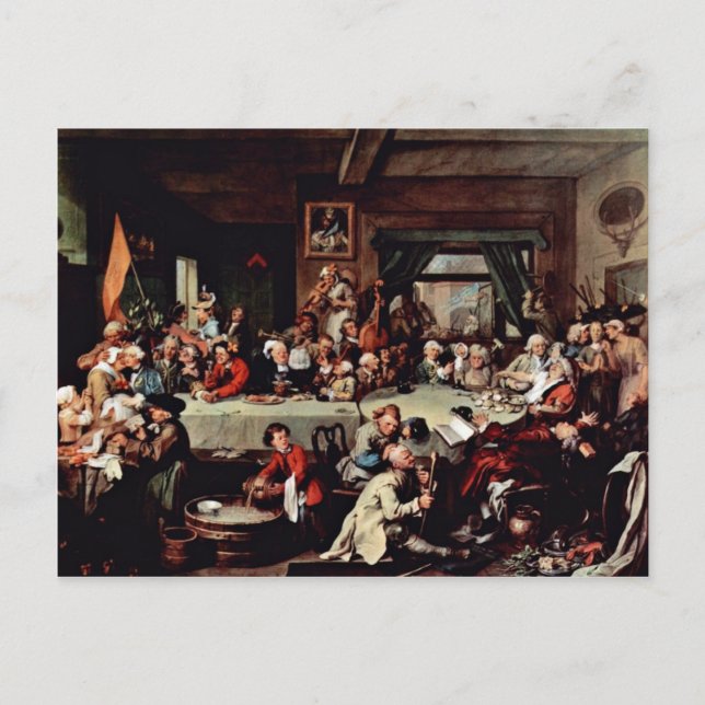 The Banquet" By Hogarth William (Best Quality) Postcard (Front)