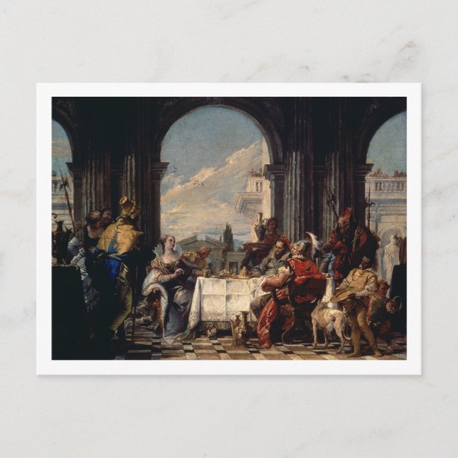 The Banquet of Anthony and Cleopatra, c.1744 (oil Postcard (Front)
