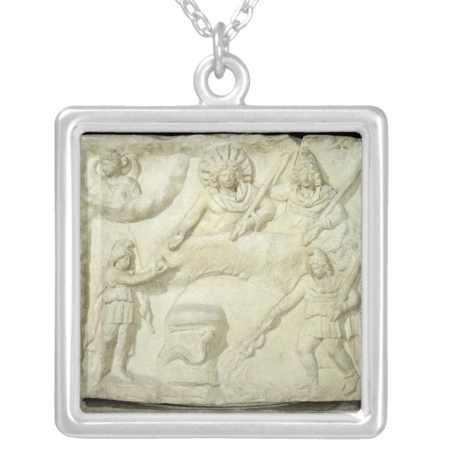 The Banquet of Mithras and the Sun Silver Plated Necklace (Front)