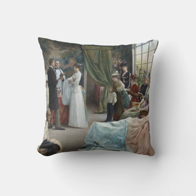 The Baptism, 1892 Throw Pillow (Front)