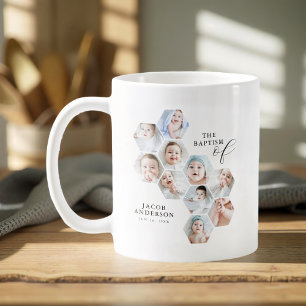 The Baptism  Modern 10 Photo Collage Coffee Mug