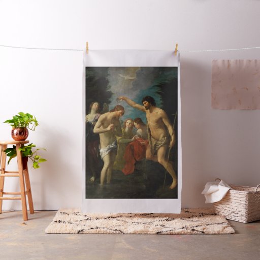 “The Baptism of Christ” art custom fabric