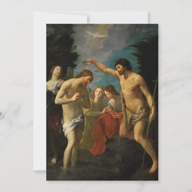 “The Baptism of Christ” art custom invitations (Front)