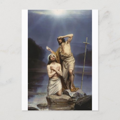 The Baptism of Christ by Carl Bloch Postcard