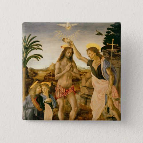 The Baptism of Christ by John the Baptist Button
