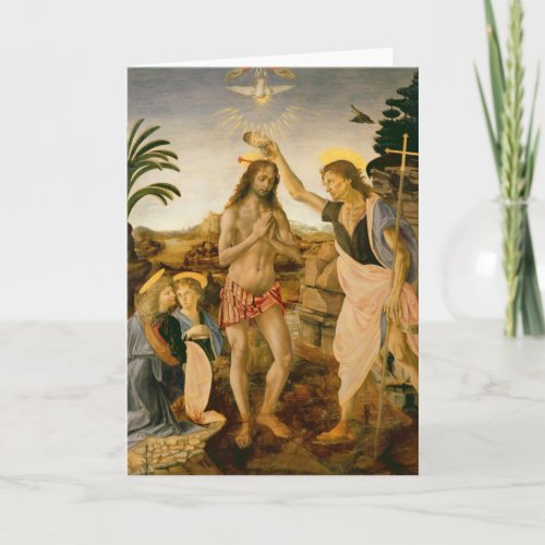 The Baptism of Christ by John the Baptist Card