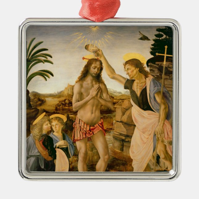 The Baptism of Christ by John the Baptist Metal Ornament (Front)