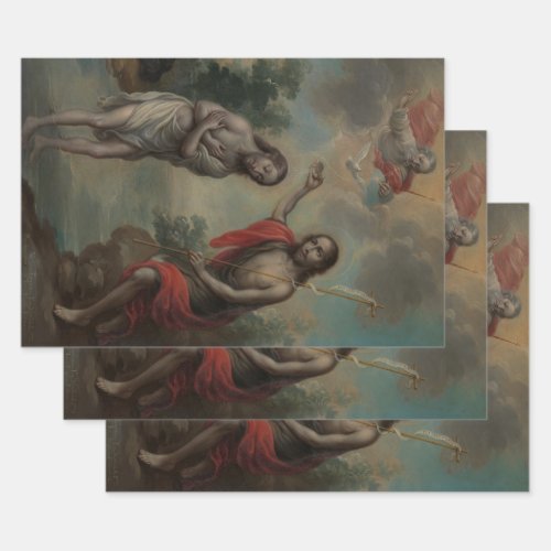 The Baptism of Christ by Nicols Enrquez Wrapping Paper Sheets