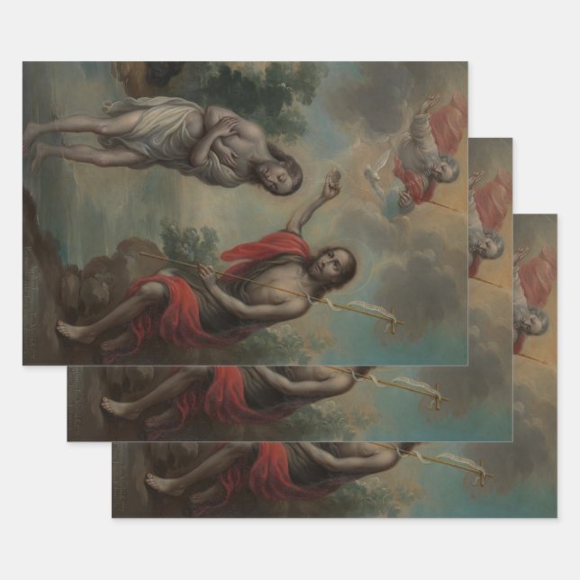 The Baptism of Christ by Nicolás Enríquez Wrapping Paper Sheets (Set)