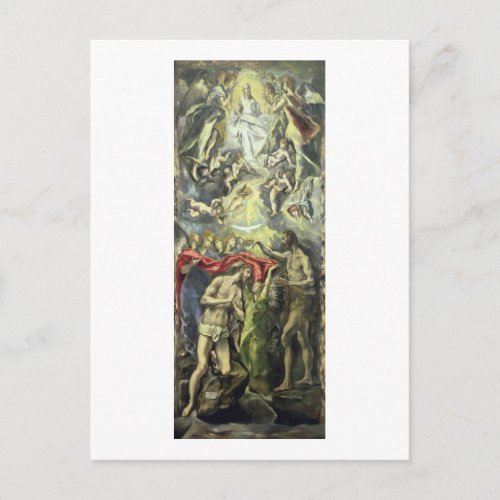 The Baptism of Christ c1597 oil on canvas Postcard