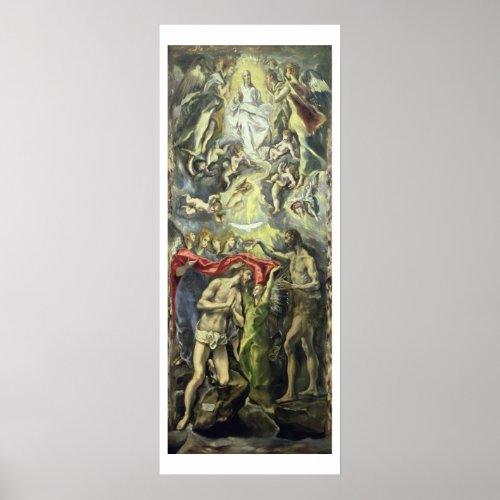The Baptism of Christ c1597 oil on canvas Poster