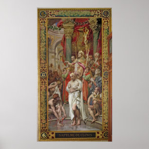 The Baptism of Clovis I Poster